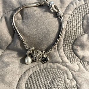 Judith ripka charm bracelet w 3 charms